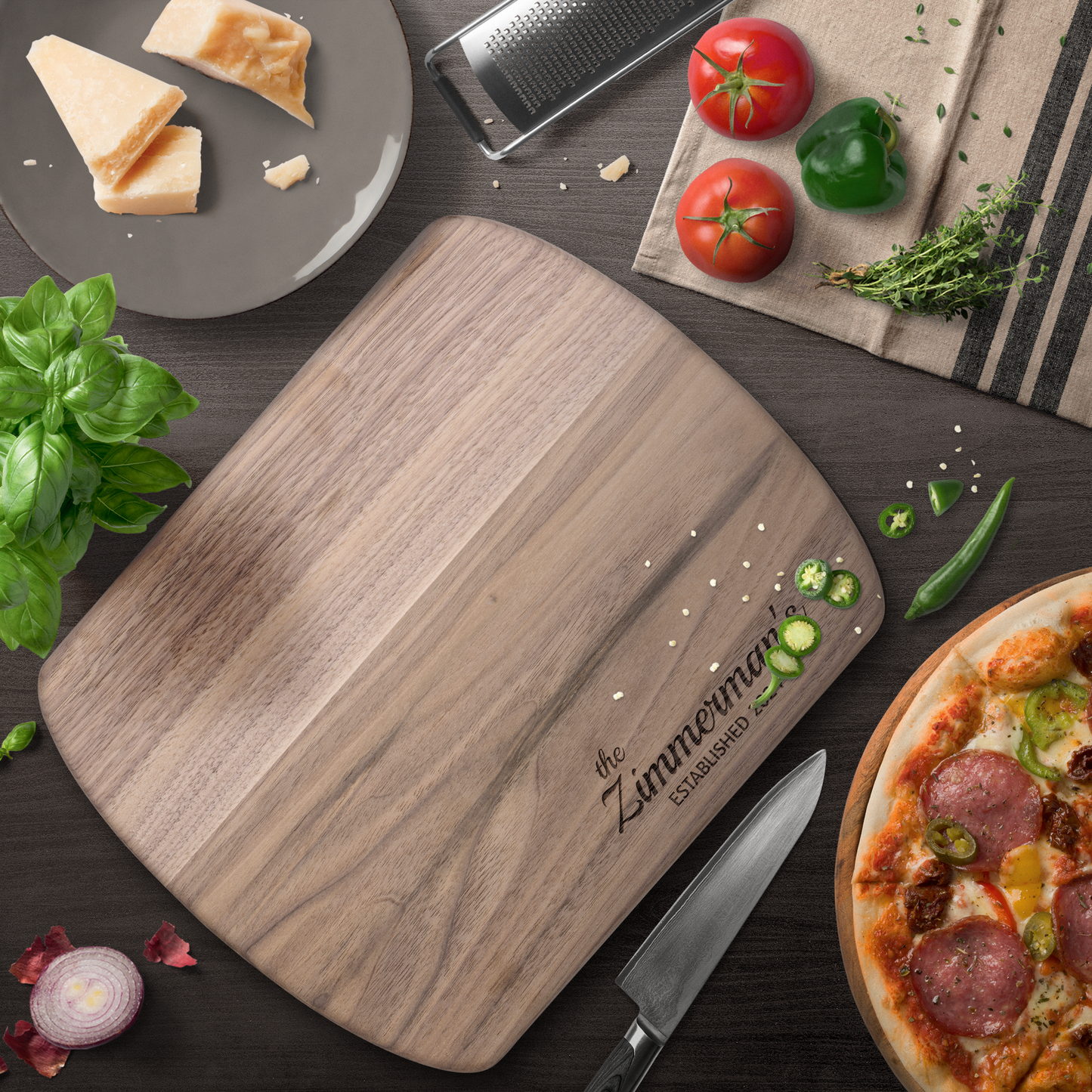 Personalized Hardwood Cutting Board