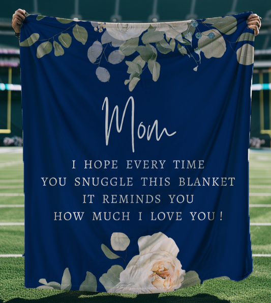 Love You Mom - Plush Fleece Blanket