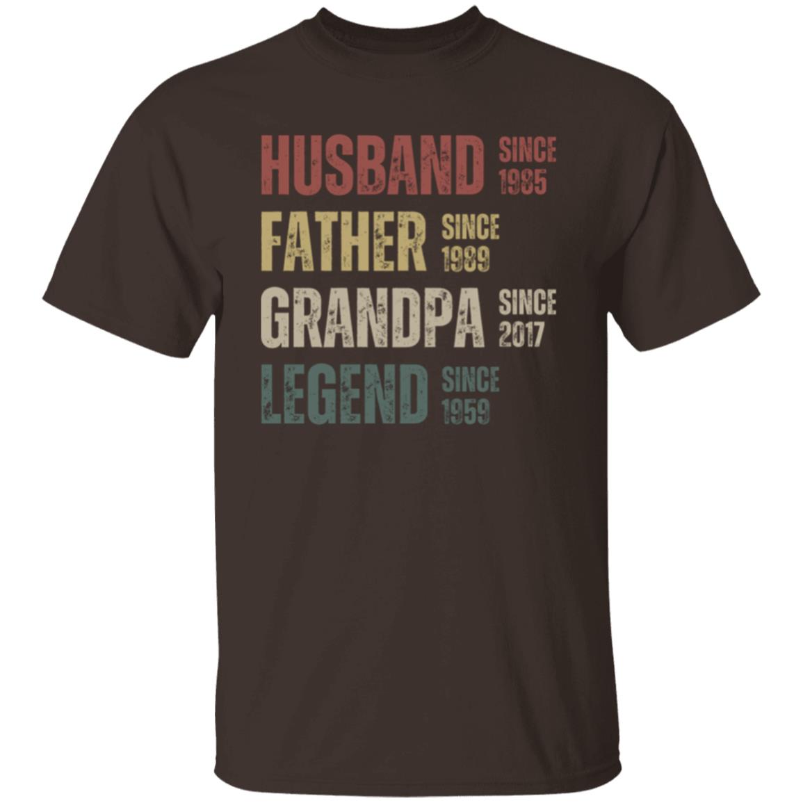 Personalized Husband, Father, Grandpa, Legend T-shirt