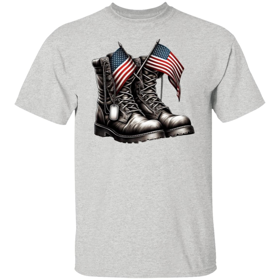 Fallen Soldier Boots (Black) Memorial T-Shirt