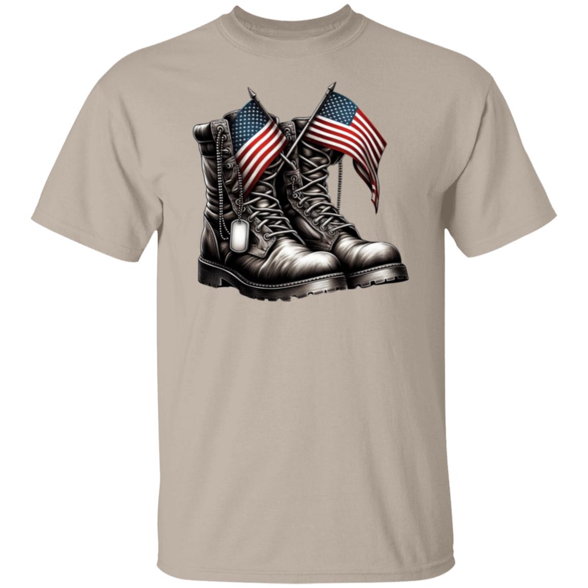 Fallen Soldier Boots (Black) Memorial T-Shirt