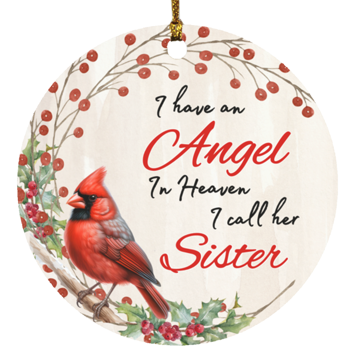 Sister Angel Circle Ornament