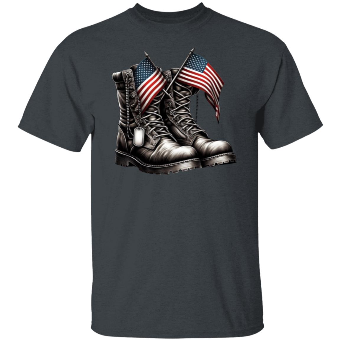 Fallen Soldier Boots (Black) Memorial T-Shirt