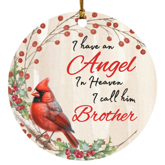 Brother Angel Circle Ornament