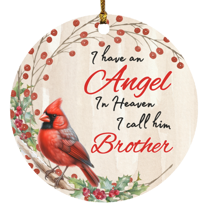 Brother Angel Circle Ornament