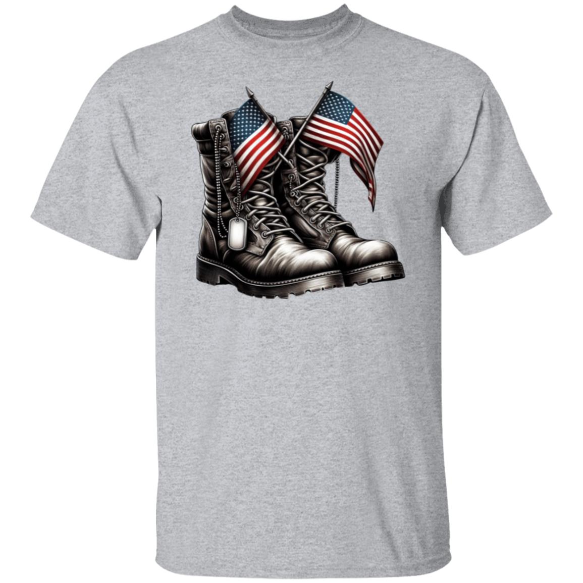 Fallen Soldier Boots (Black) Memorial T-Shirt