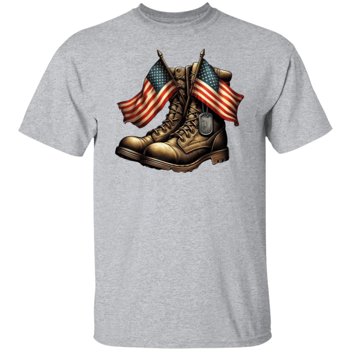 Fallen Soldier Boots (Brown) Memorial T-Shirt