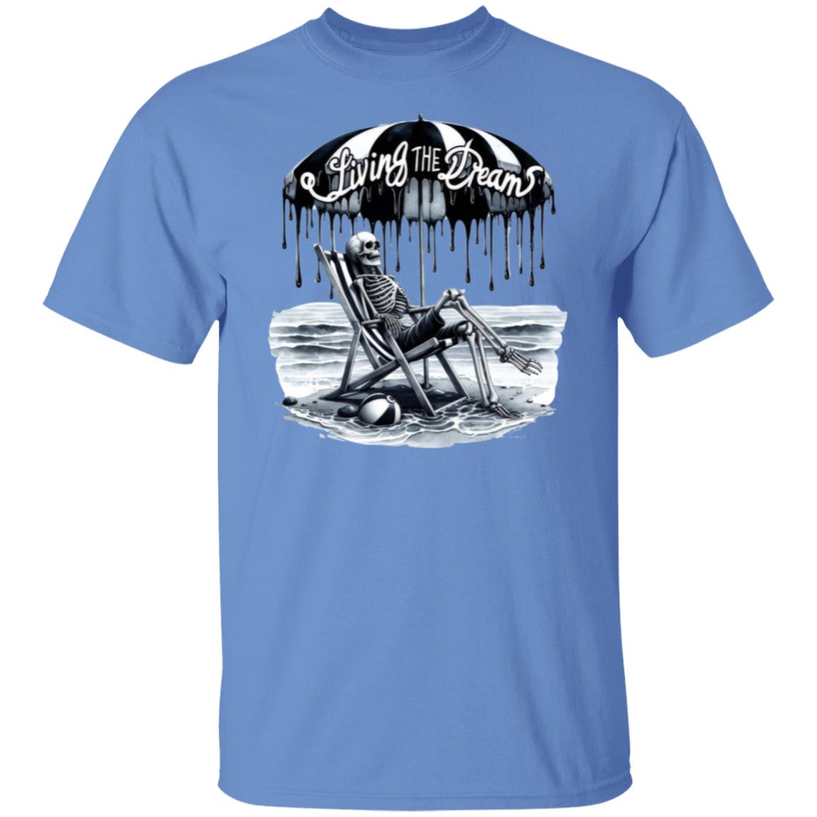 Living the Dream Beach Skeleton T-Shirt