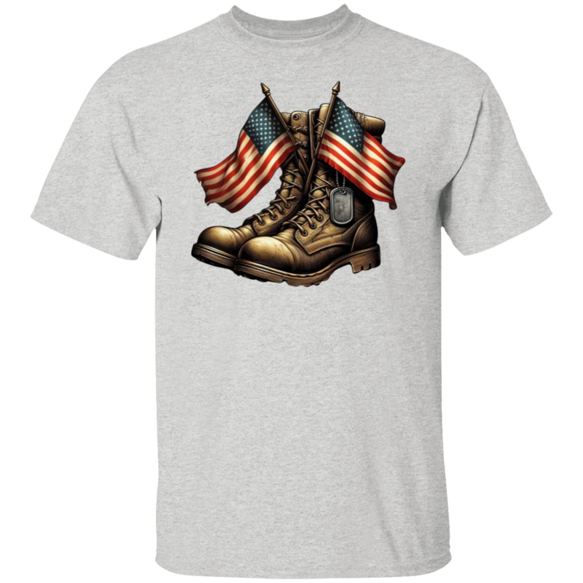 Fallen Soldier Boots (Brown) Memorial T-Shirt