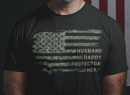 Husband Daddy Protector Hero T-Shirt