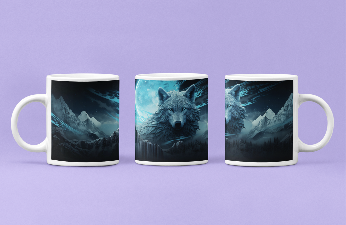 Night Wolf 11oz White Mug