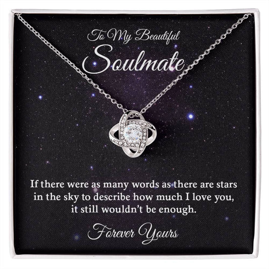 To My Beautiful Soulmate | Forever Yours | Love Knot Necklace