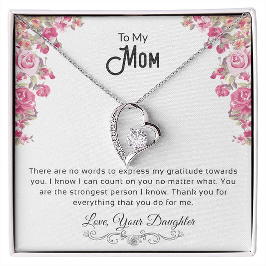 To My Mom | Thank You For Everything | Forever Love Necklace