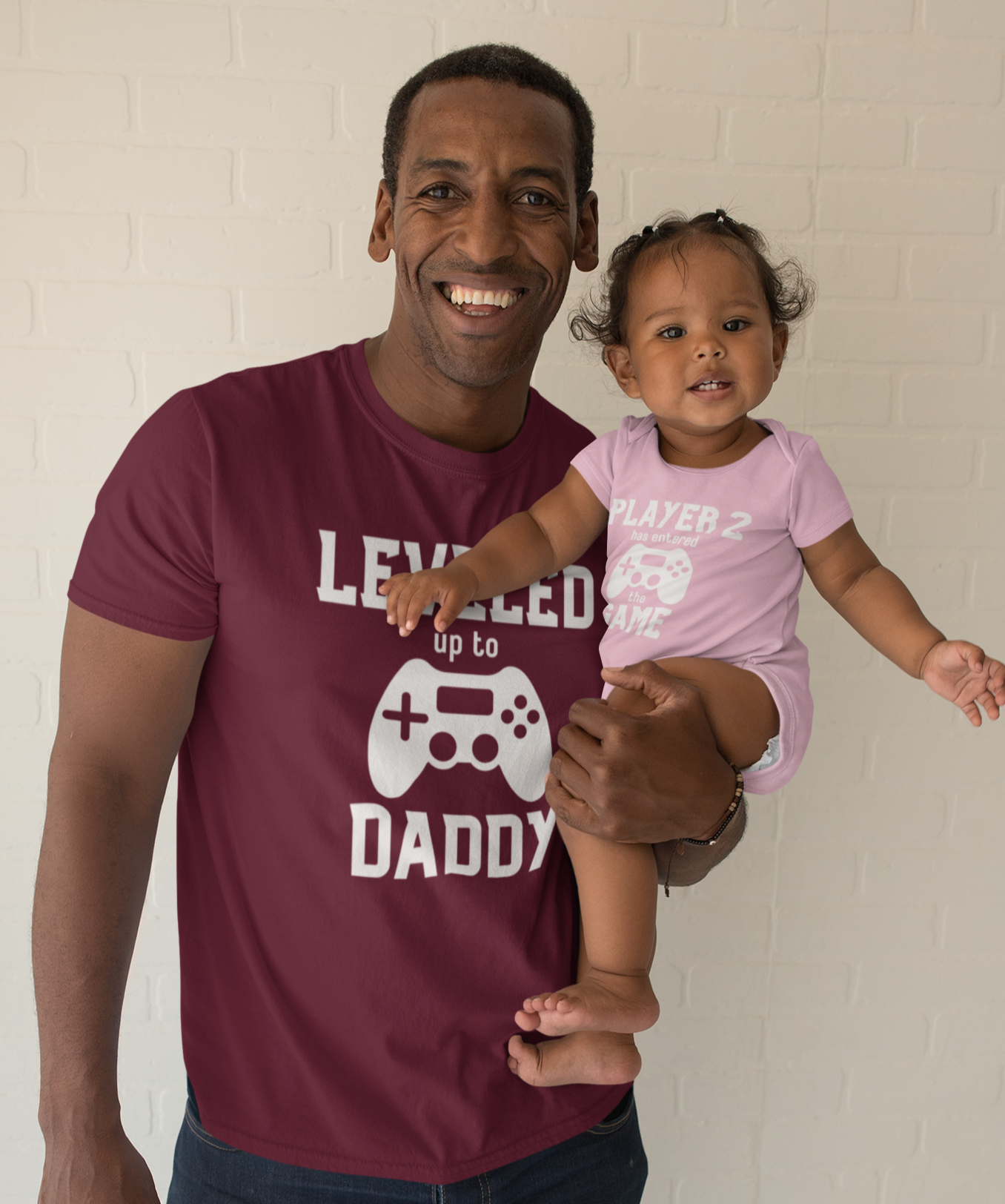 Leveled Up Daddy & Player 2 T-shirts